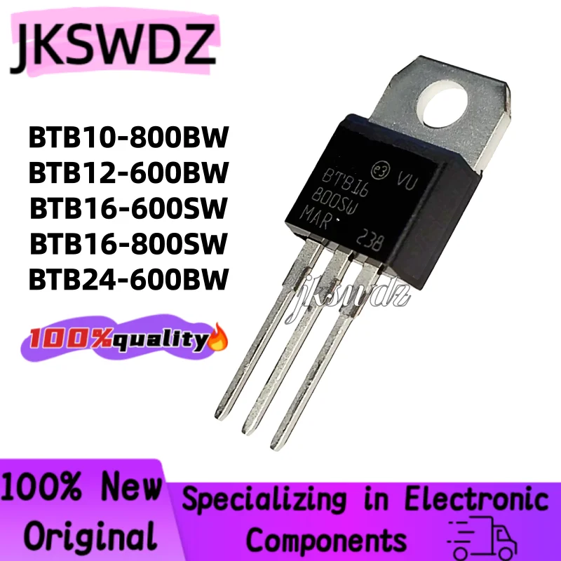 

10pcs 100% NEW BTB24-600BW BTB12-600BW BTB16-800SW BTB16-600SW BTB10-800BW TO-220 MOS transistor in Stock