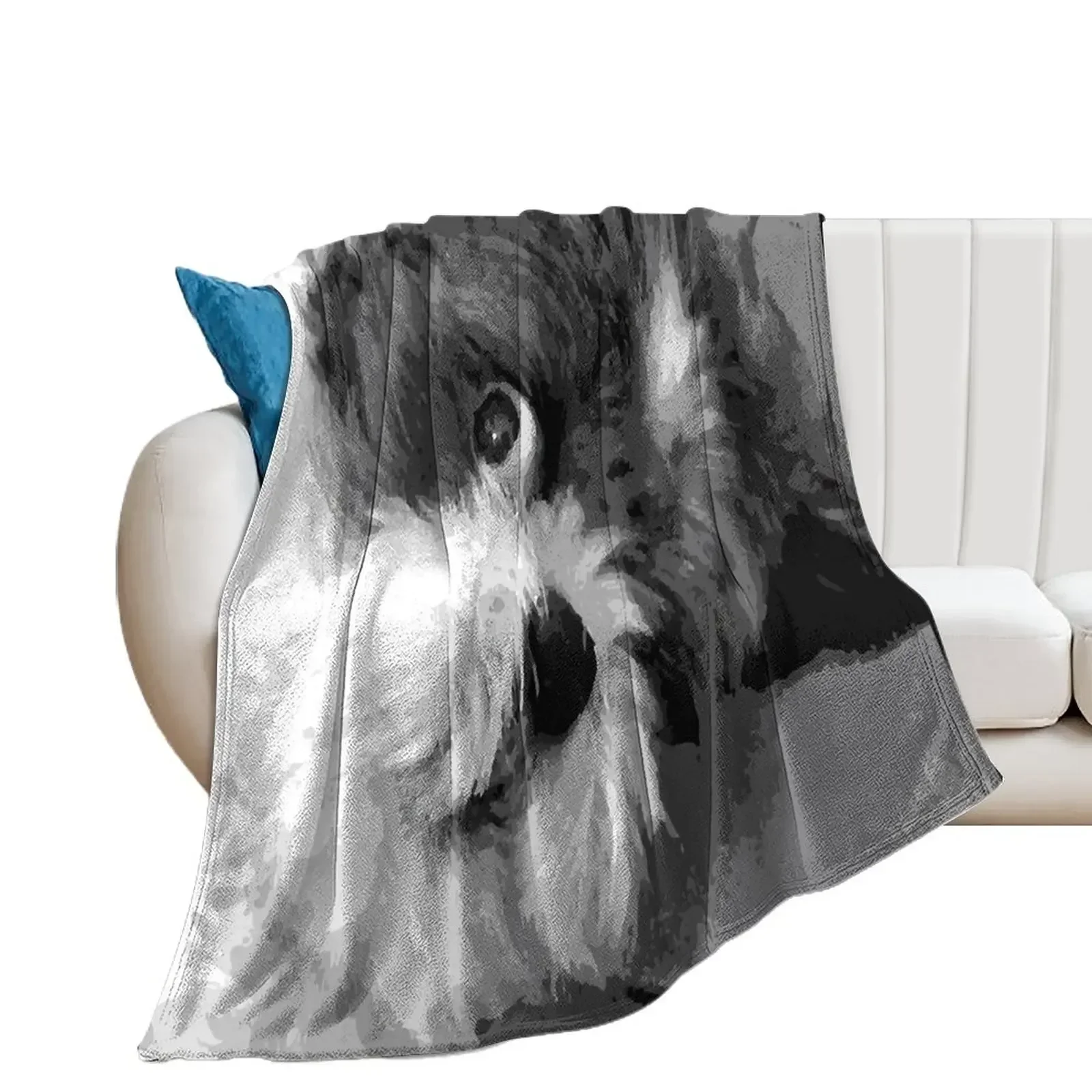 

Say What Cute Shih Tzu dog art Throw Blanket Giant Sofa Nap Plush Blankets