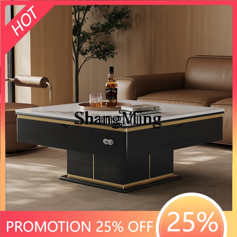 

Новый электрический подъемный стол для маджонга SM, домашний кофейный столик из каменной плиты для гостиной, автоматическая машина для маджонга