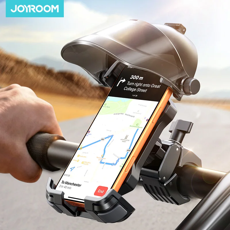 

Joyroom Waterproof Motorcycle Bicycle Mobile Phone Holder Universal Bike Scooter Handlebar Stand for 4.7-7.0 inches Devices
