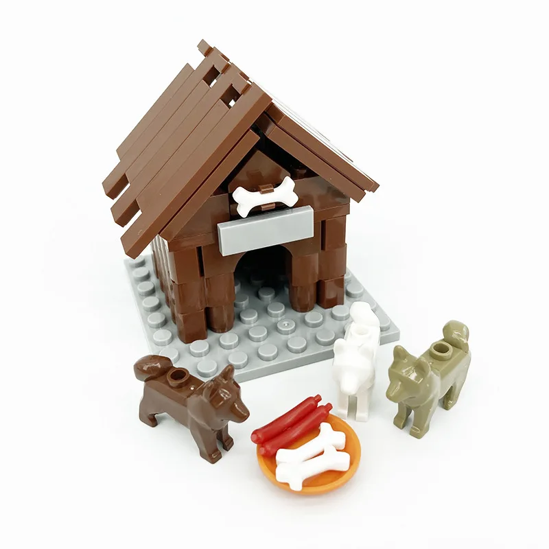 Compatible With LEGO MOC Building Blocks Assembled Small Particle Farm Manor Animal Chicken Coop Corn Radish Creative Scene Toys