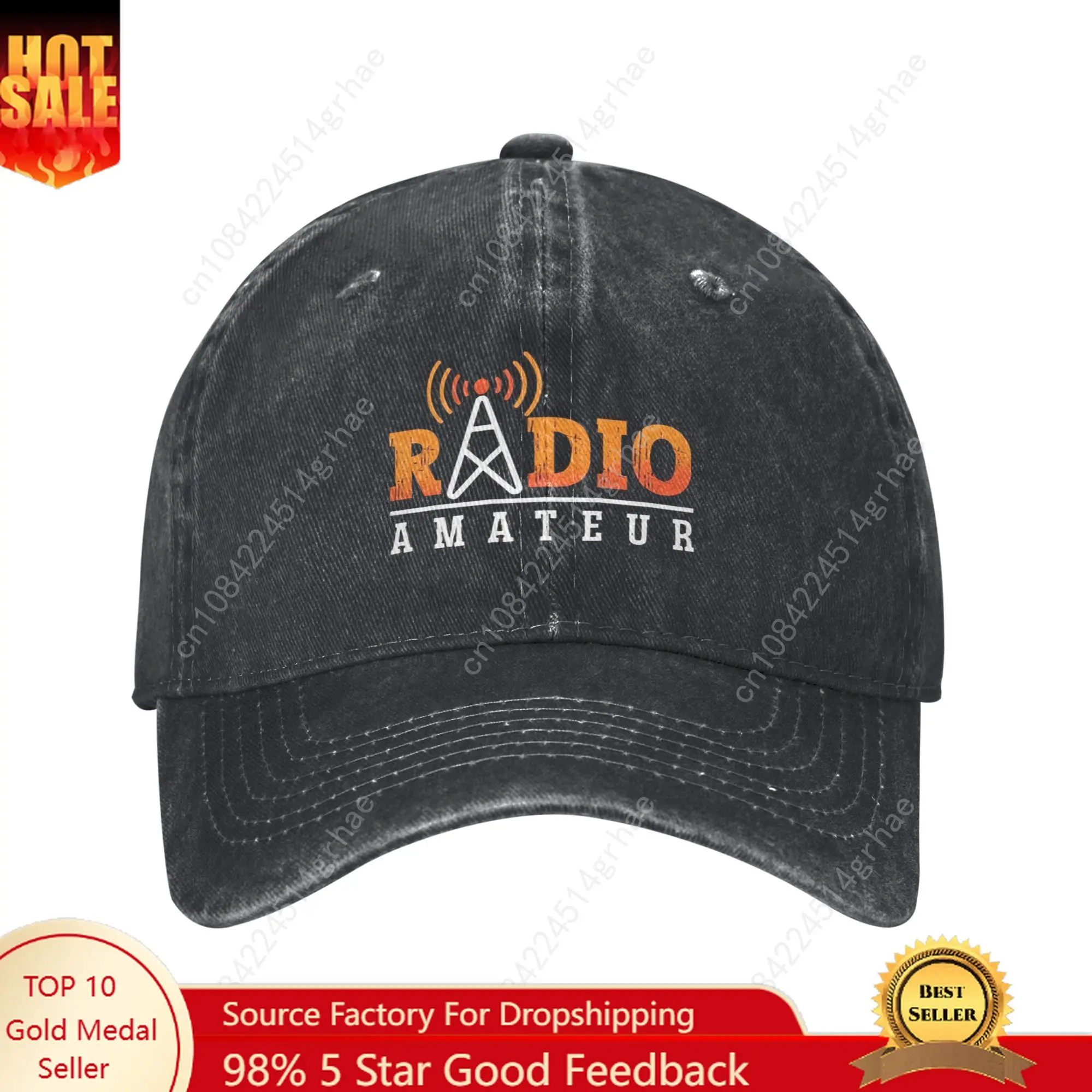 

Ham Radio Amateur Loves Washed Baseball Cap Antenna Ham Radio Operator Streetwear Sun Hip Hop Hats Summer Women Men Outdoor