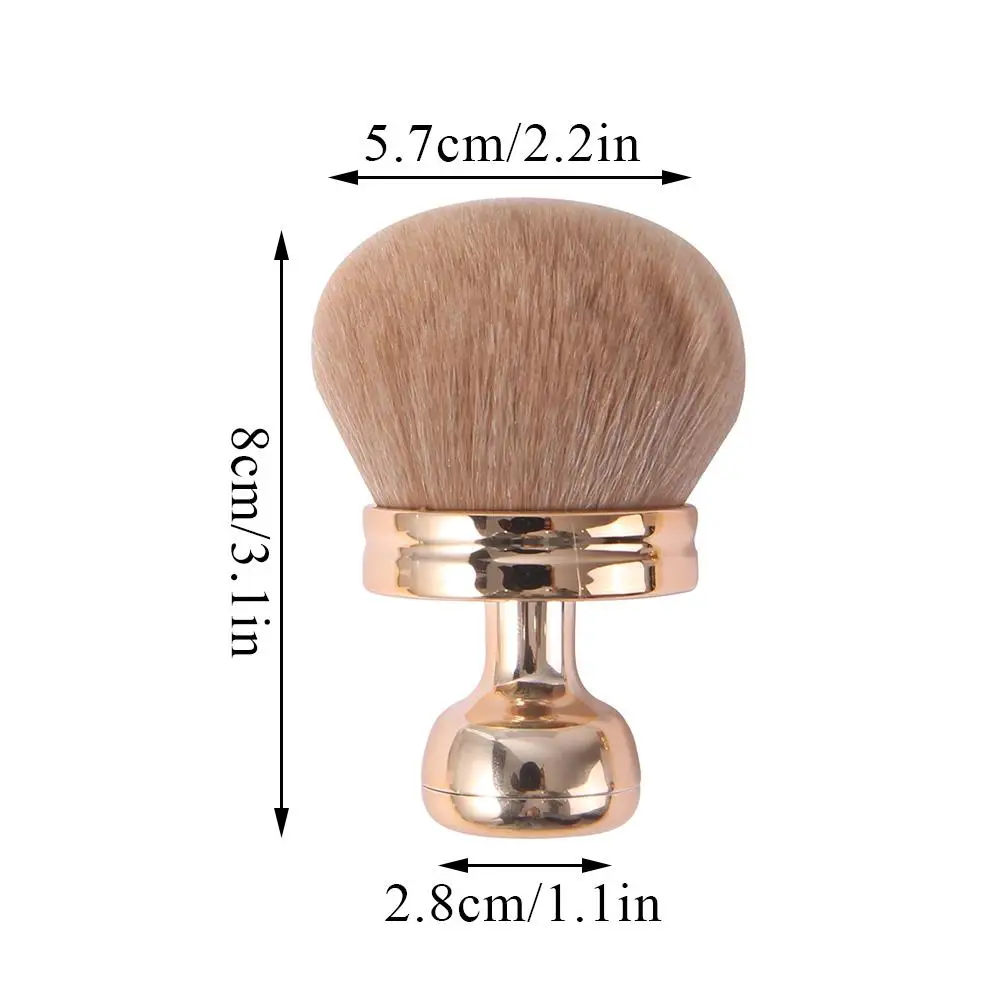 Brocha para polvo con cabeza de seta, brocha para colorete en polvo esponjoso Extra grande, brocha de maquillaje profesional suave para contorno de cara, belleza