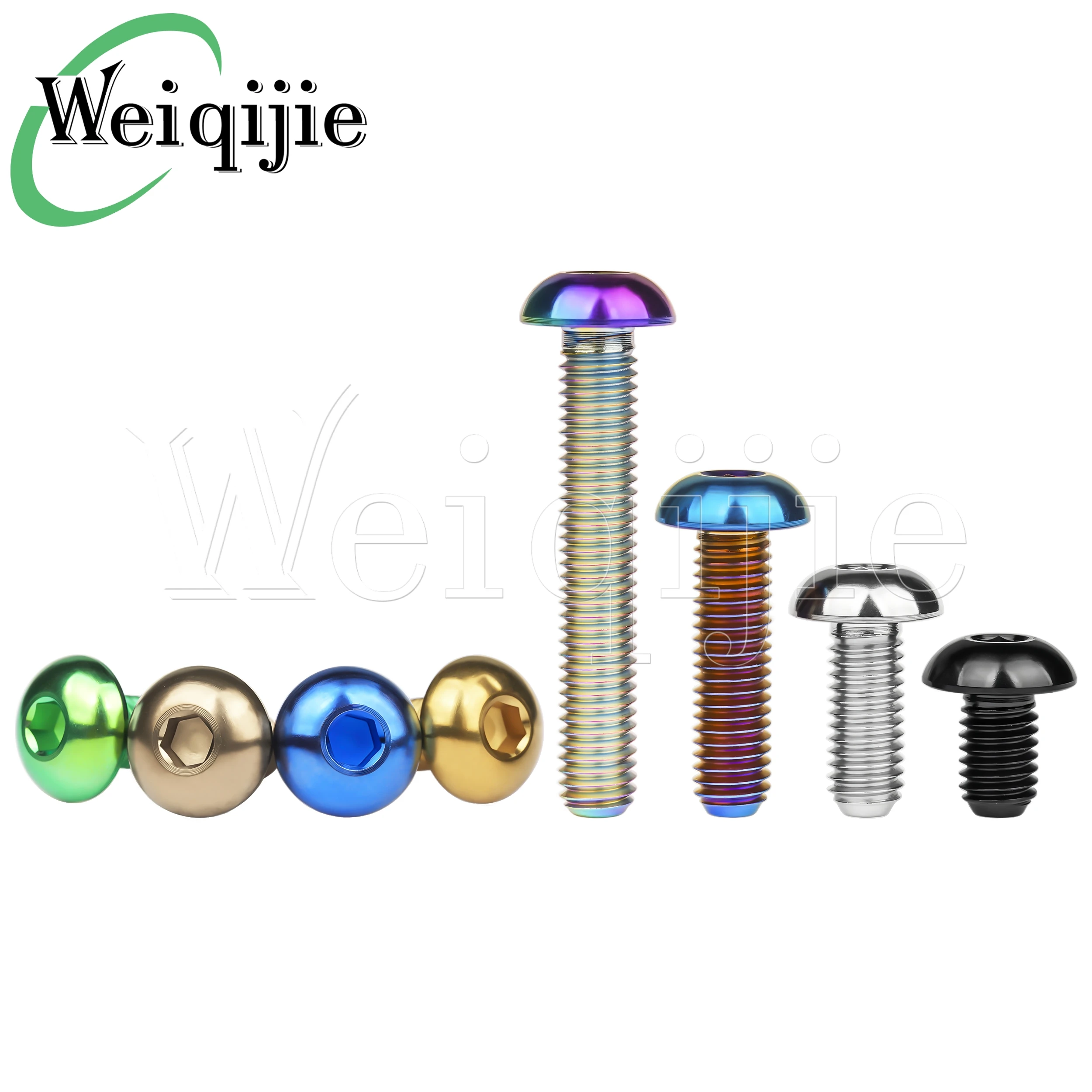 Weiqijie التيتانيوم الترباس M3 / M4 / M5 x 6 8 10 12 15 18 20 25 30 مللي متر مفتاح ألين للدراجات حامل الزجاجات تثبيت مسامير