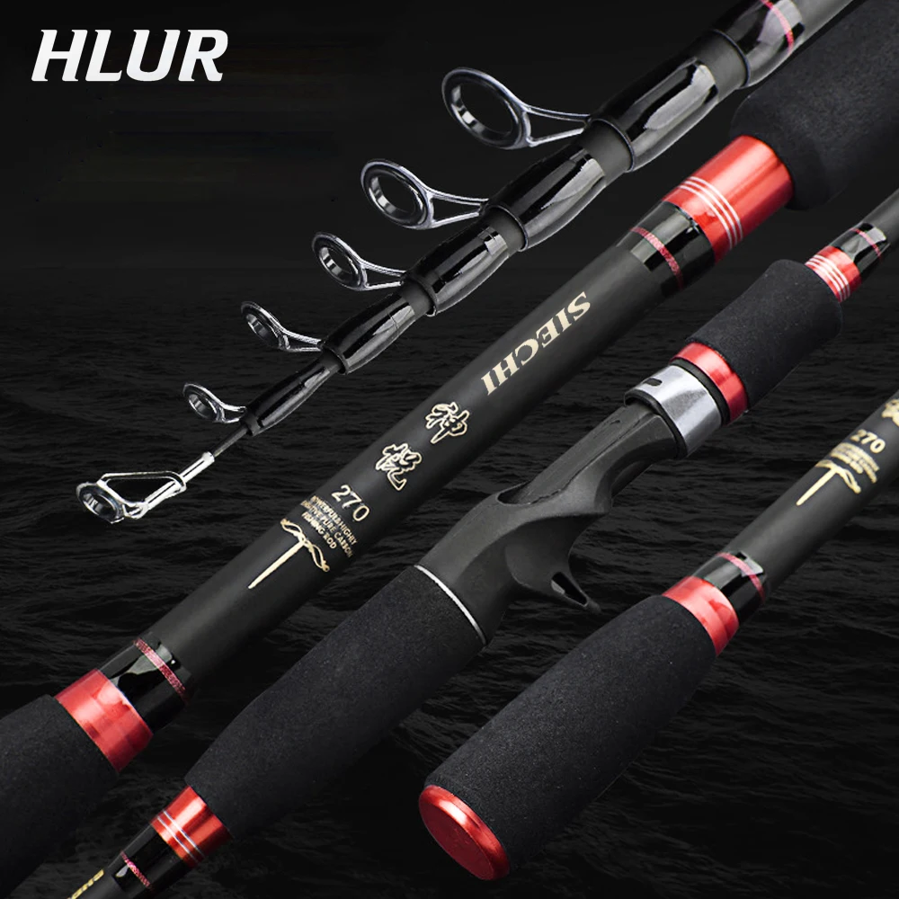 Portable Retractable Rod, Carbon Upturned Fishing Rod, Handle Straight Handle Two Wheel Base Multi-water Area Applicable Trans