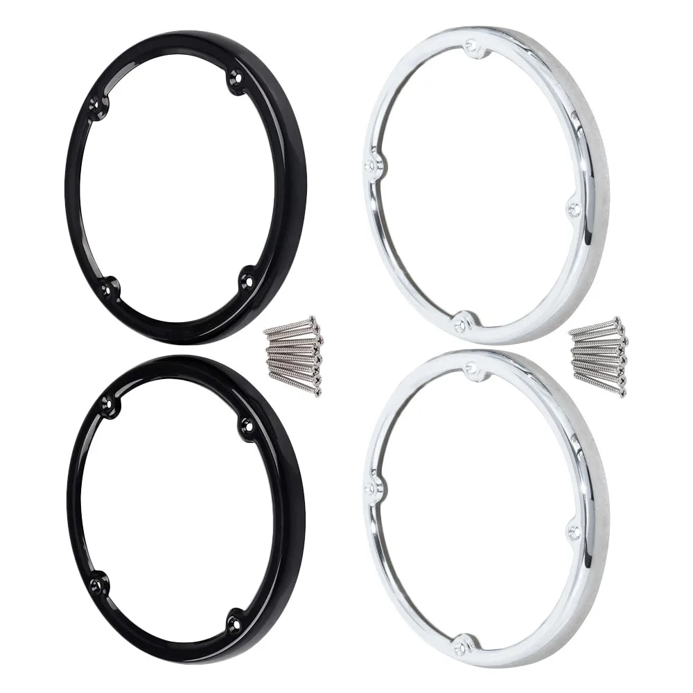 

2pcs Motorcycle Chrome/Black Tour Pak Speaker Trim Cover Aluminum for Harley Electra Glide Tri Glide Ultra Limited 2014-2022