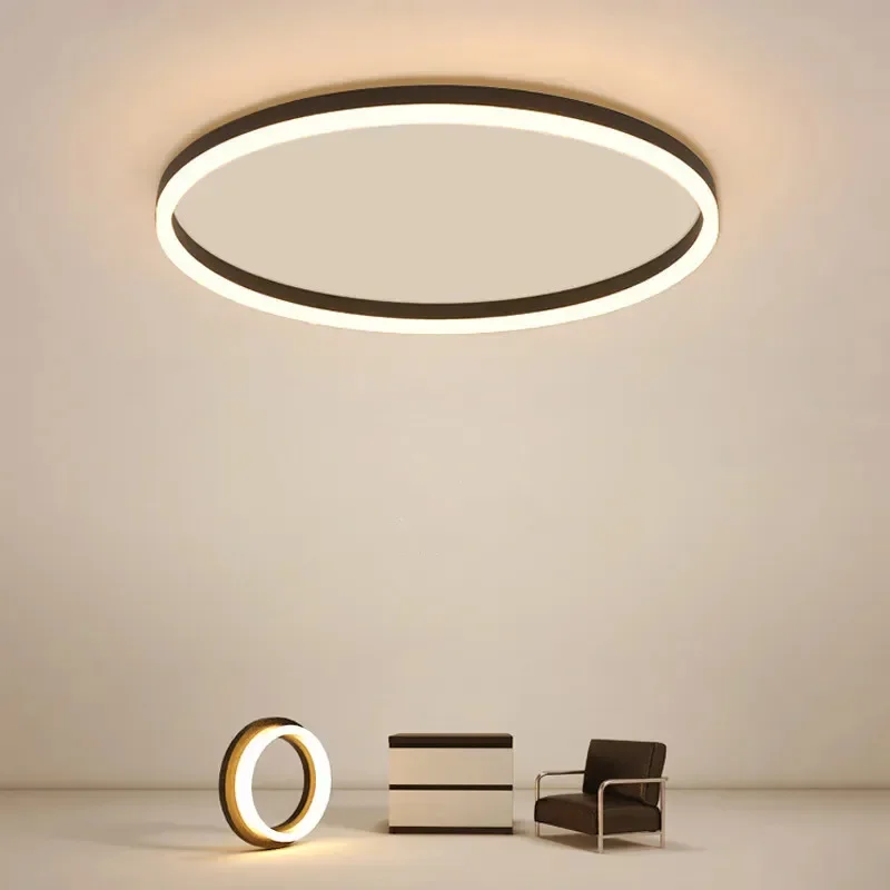 Modern Circular Led Ceiling Lamp Dimmable for Living Room Balcony Nursery Bedroom Ceiling Light Home Decor Indoor Luster Fixture