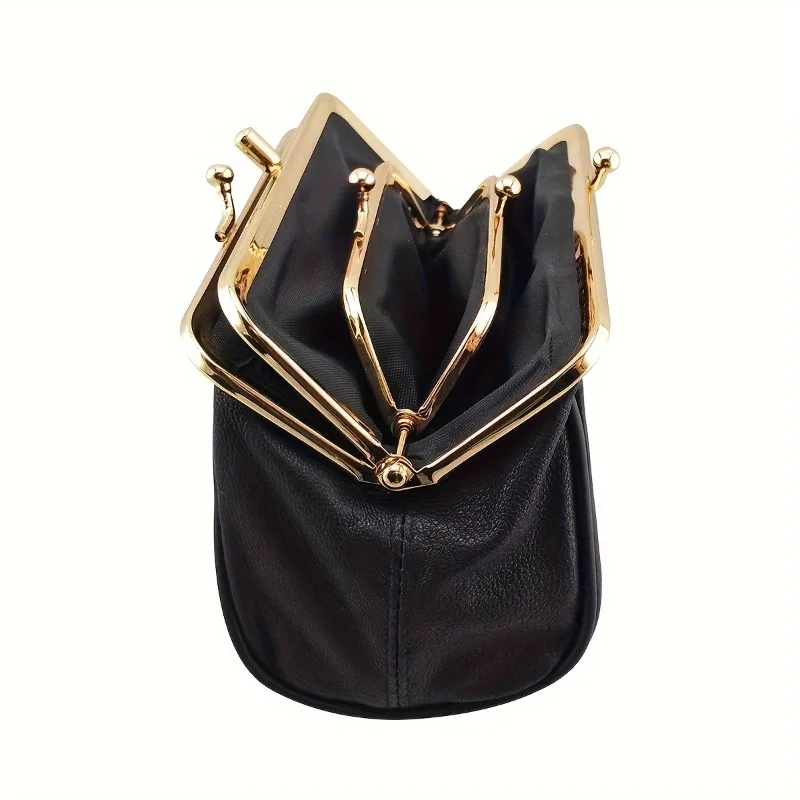 1 個ヴィンテージメタル財布 - 大容量軽量トラベルオーガナイザー多機能カードホルダー小銭入れ