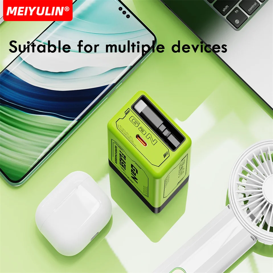 30W GaN USB C Charger QC PD Fast Type-C Charger For iPhone 15 14 Xiaomi Samsung Tablet Mini Quick Phone Charger With Cable 22.5W