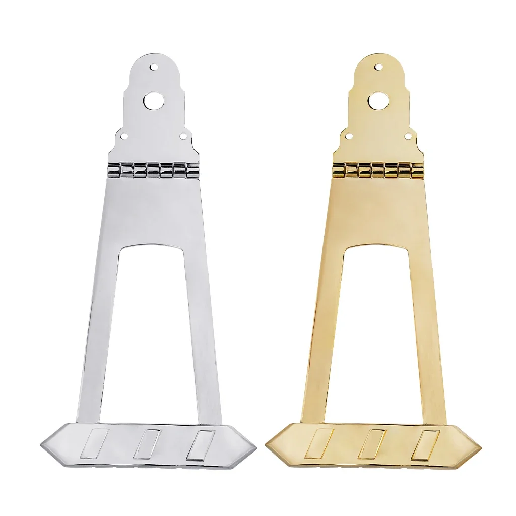 

Gold Plated / Chrome Semi-Hollow Jazz Electric Guitar Pull 6-String Bridge Tailpiece Board For Guitarras