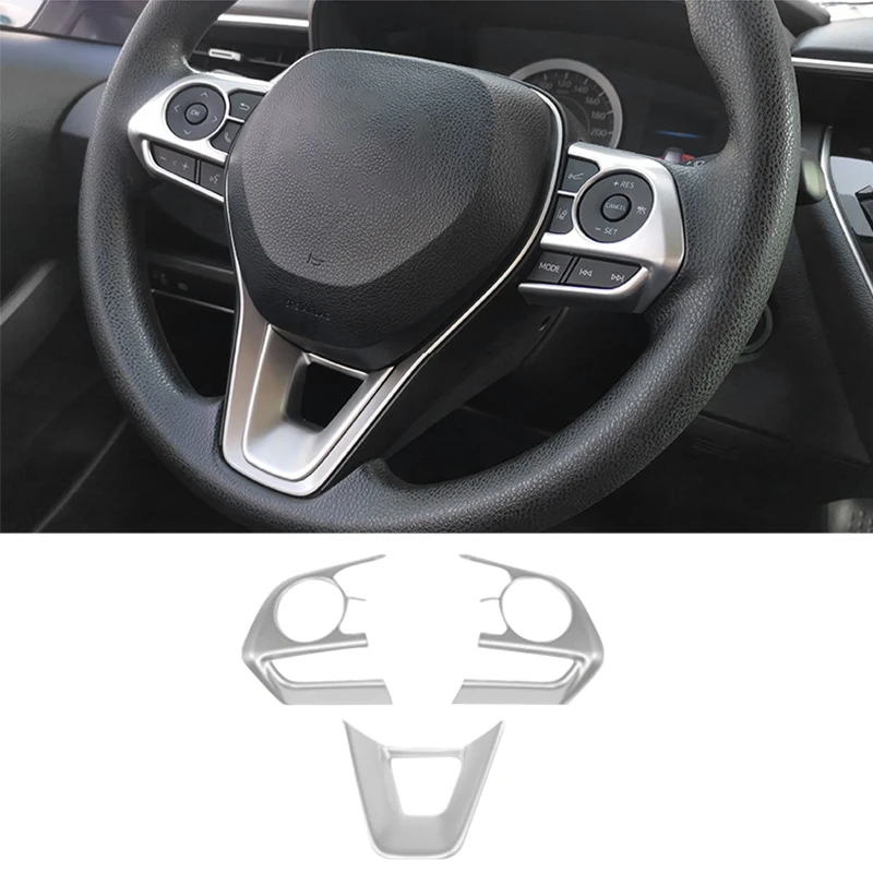 For Toyota RAV4 XA50 Corolla E210 RAV 4 2019 2020 2021 2022 2023 2024 ABS Car Steering Wheel Button Panel Trim Cover Stickers