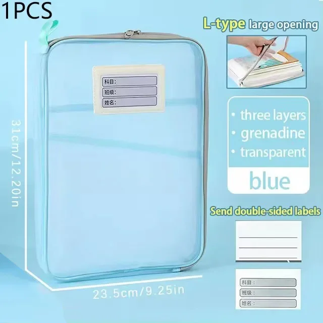 A4 Student Leraar Boeken Opbergzakken Grote Capaciteit Briefpapier Organisator Tas Mappen School Kantoorbenodigdheden Stationaire Tas