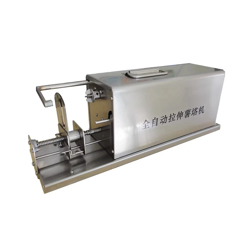 Automatic Stretch Stainless Steel Potato Slicer Chips Cutter Tornado Potato Machine Spiral Twisted Potatoes On A Stick