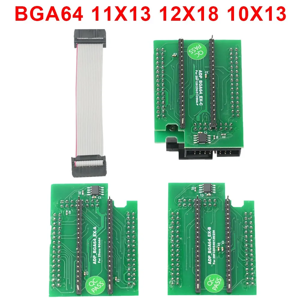 

BGA64 3-in-1 adapter kit only can work on XGecu T48 progammer model: ADP_BGA64_EX-A ADP_BGA64_EX-B ADP_BGA64_EX-C for Nor Flash