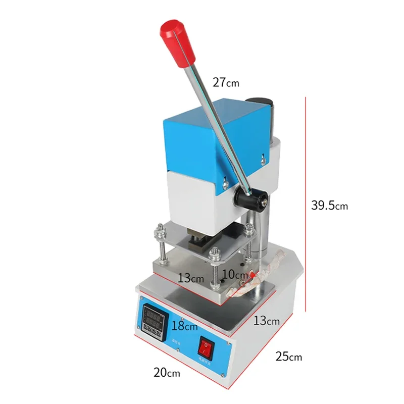 T851 10*13CM ręczna maszyna do maszyna do tłoczenia na gorąco gorących napisów papierowa plastikowa skórzana dociskarka