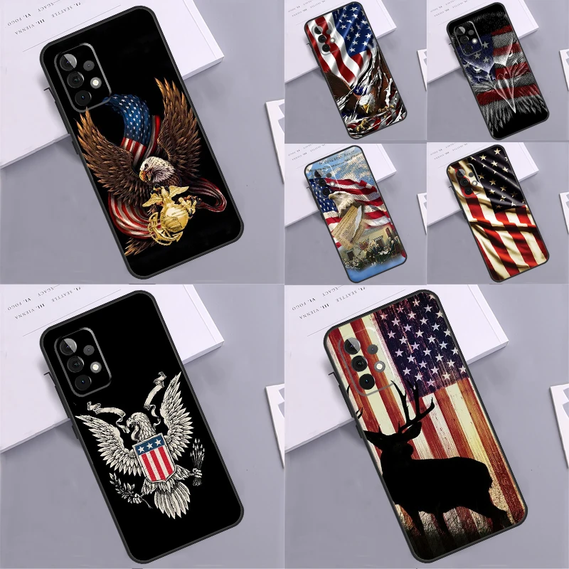 Flag American USA Flag For Samsung Galaxy A55 A35 A05 A52 A32 A22 A54 A14 A16 A26 A36 A56 A06 A15 A53 A33 A13 Case