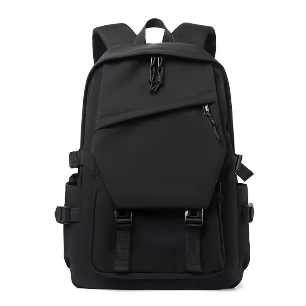 Unisex Design Waterproof Backpack Wear-resistant Multi Pocket Business Backpack Adjustable Strap Solid Color Large Capacity Bag