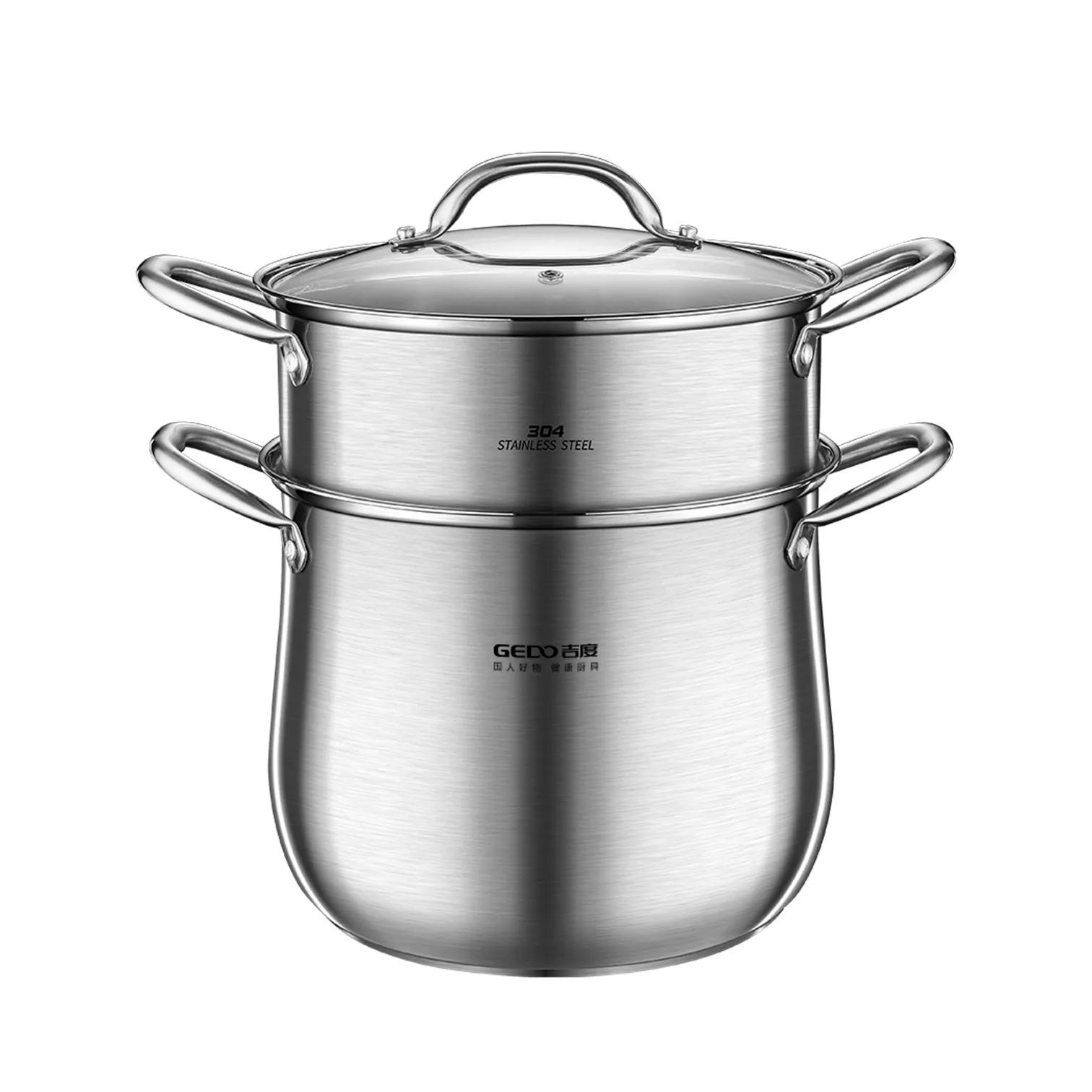 5L/7L Großer Kochtopf, LFGB-zertifiziert, aus reinem 304 Edelstahl, Küchentopf, ultrahoher 19,9cm Topf für Suppen- und Soßenzubereitung.