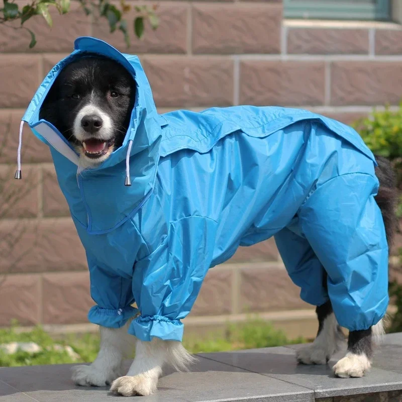 

Waterproof For Rain Clothes Hooded Overalls Dogs Dog Coat Outdoor Labrador Cloak Pet Small Jumpsuit Raincoat Large Big