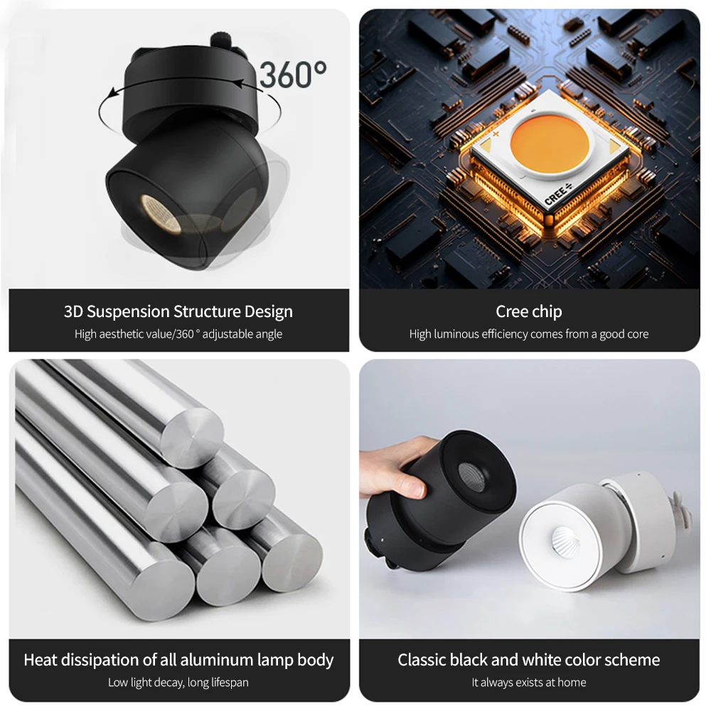 Aisilan Nordic LED Track Spotlight Rel Ringan Gaya Modern Harian Lampu Lampu untuk Ruang Tamu Kamar Tidur Koridor Lacak Pencahayaan Sorotan LED lampu lintasan melacak pencahayaan lampu sorot langit-langit