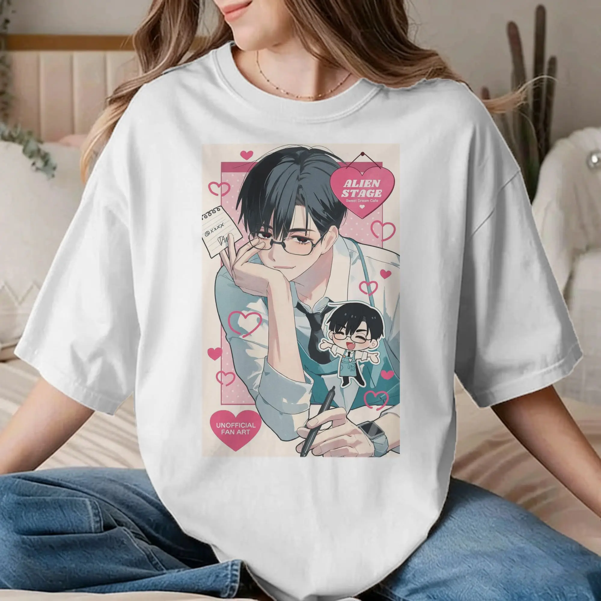 Funny Alien Stage Anime T-Shirts Men Women Round Collar Pure Cotton T Shirts Luka Ivan Till Mizi Tee Shirt 6XL Clothing