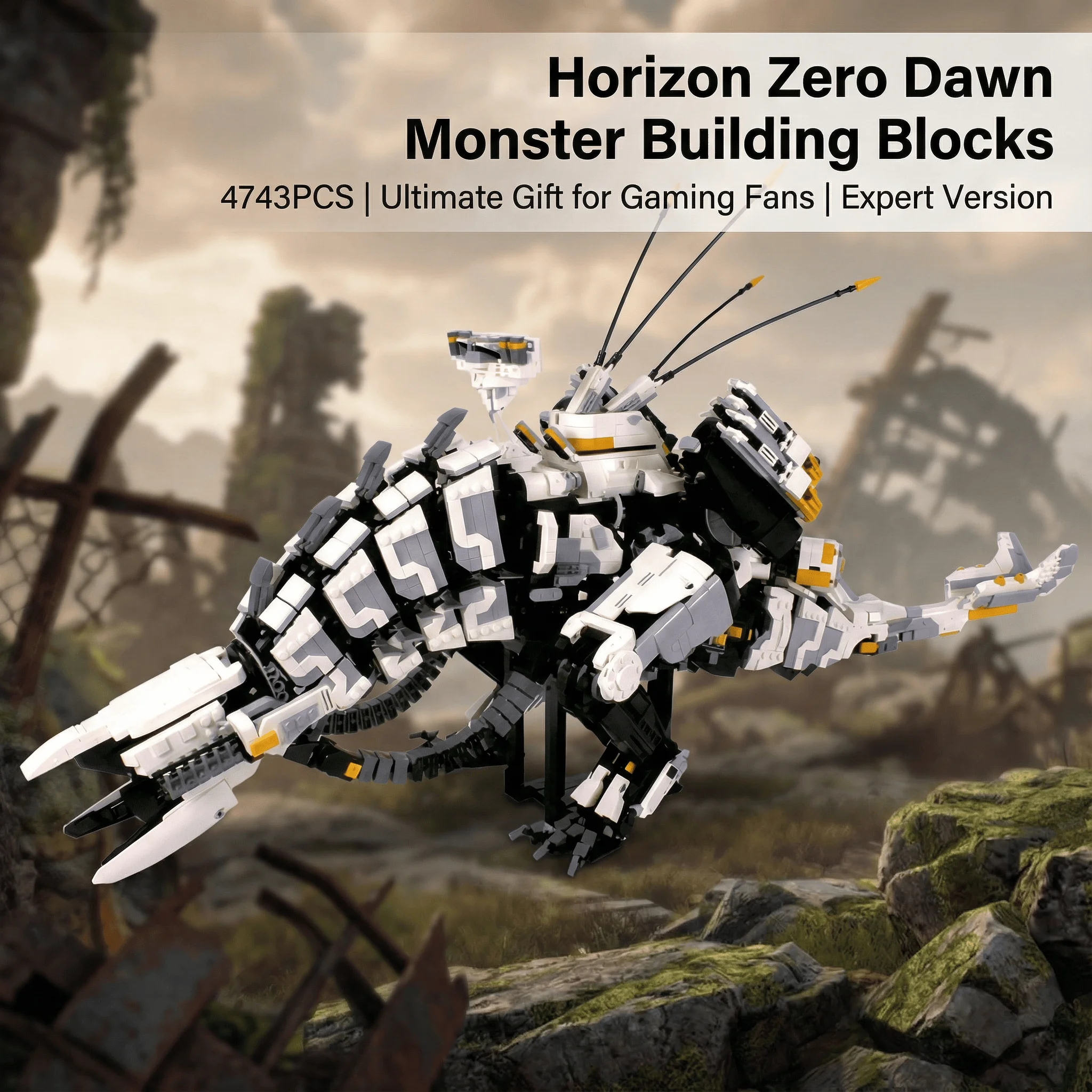 Klemmbausteine Horizon Zero Dawn Monster-Bausteine, Spiel-Experten-Version, Modellsteine, Sammlung, kreatives Spielzeug, Geschenke für Kinder und Erwachsene, 4743 Stück