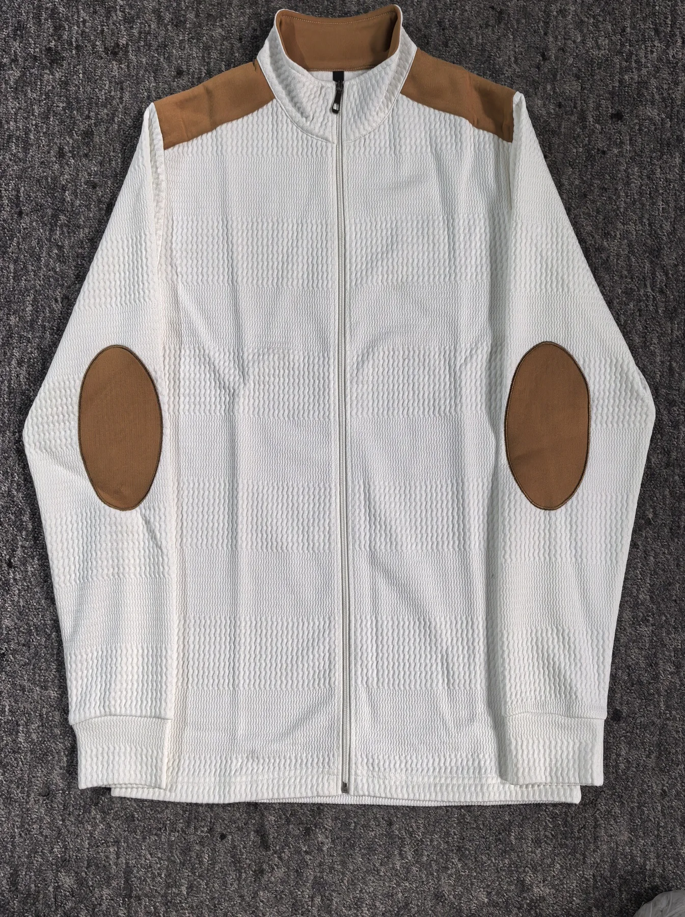 

2026 New Men's Casual Sports Jacket Spring and Autumn Fashion Jacquard Long Sleeve Zipper Collar Jacket Men's Fitness Sportswear