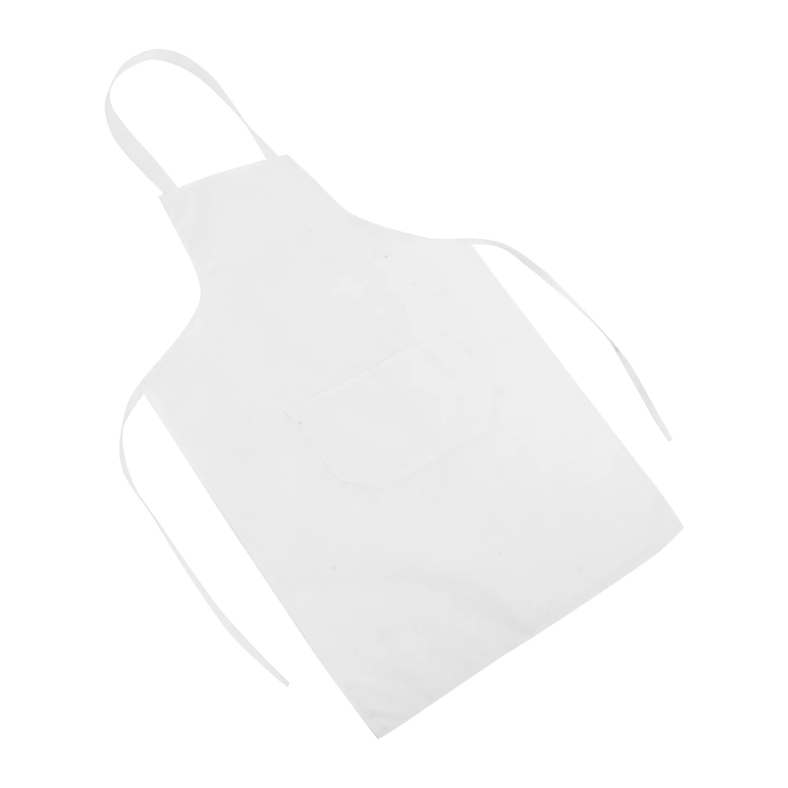 Halter-neck Style Sleeveless Kitchen Cooking Apron with Pocket (White) Restaurant apron Halter neck apron