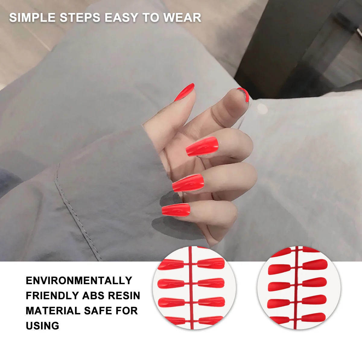 

3 Sets False Nail Tips Artificial Fingernails For Women Durable Natural Look Diy Nail Art Manicure