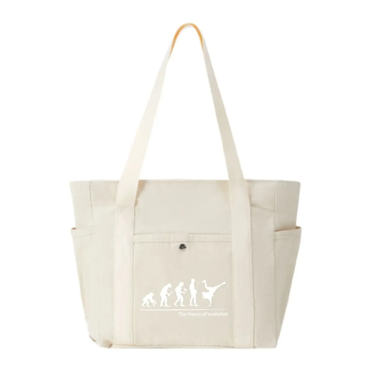 

Silhouette Art Sparks Fun Energy Large Capacity Canvas Tote with Multiple Pockets-Perfect for School/work Commute
