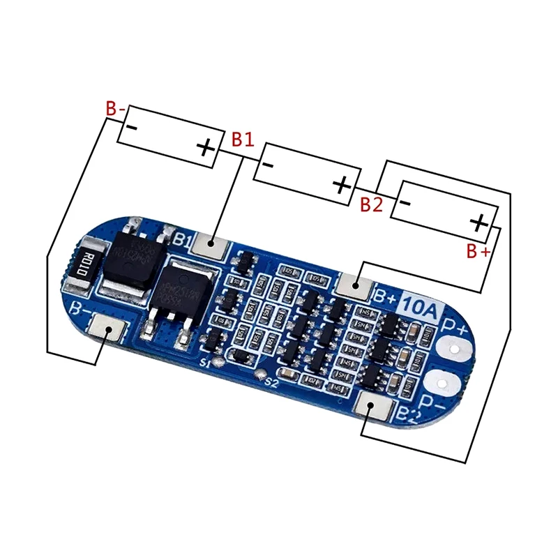 Lithium Battery Charger Protection Board Power Bank Charging BMS 3S Li-ion Battery Cells Protection Board