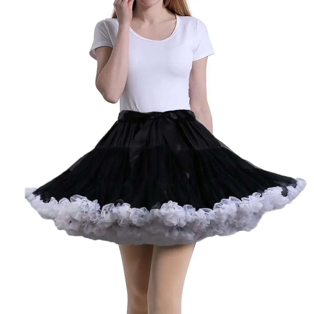 Women's Novelty Tulle Petticoat Tutu Party Multi-Layer Puffy Cosplay Skirt,Ballet Dance Pettiskirts Underskirt 2024