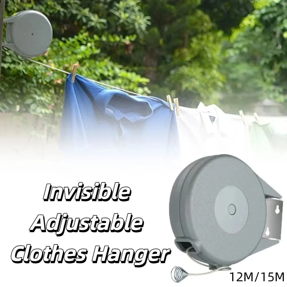 Adjustable Wall Mounted Clothesline Stretchable Telescopic Retractable Clothesline Thickened Foldable Heavy Duty Clothesline
