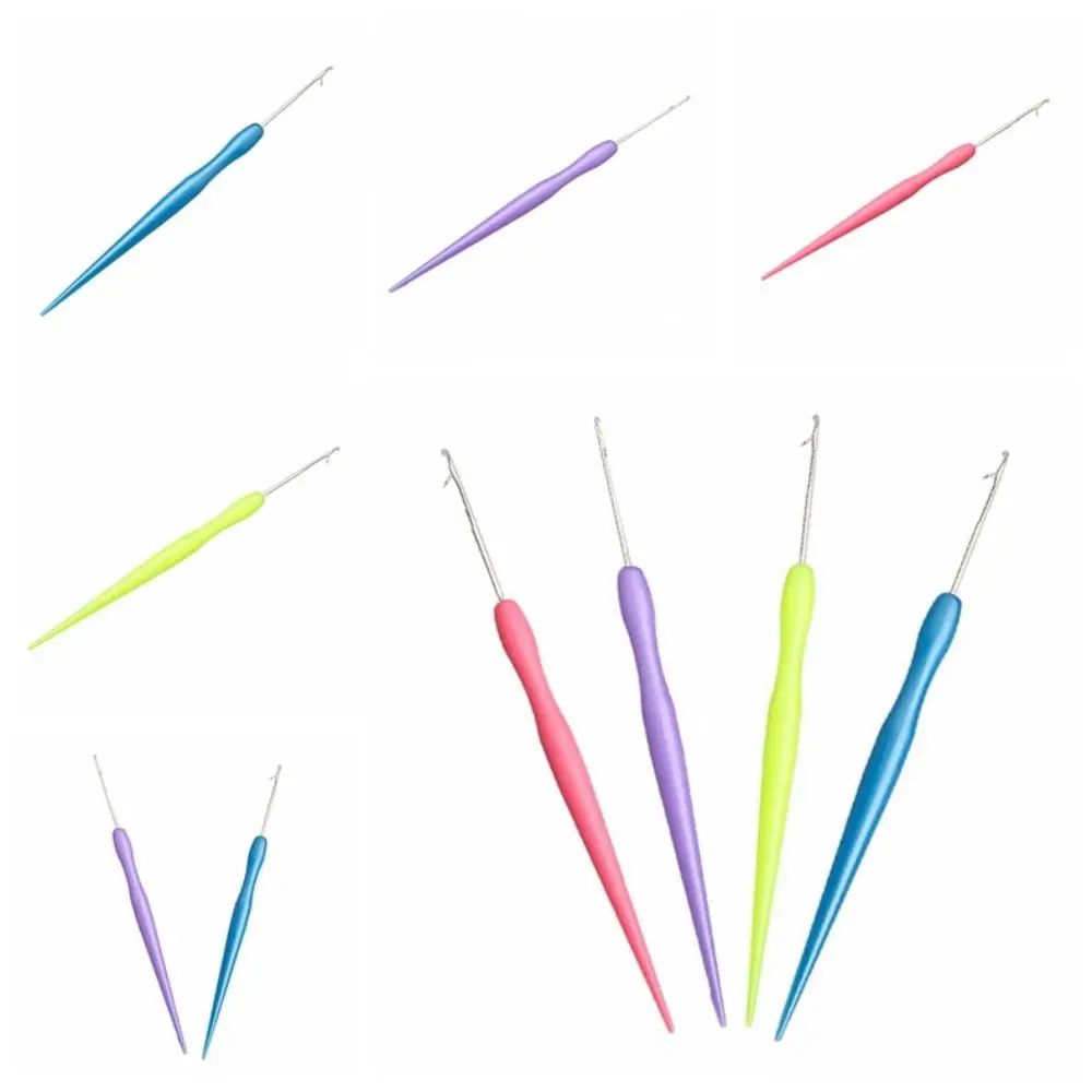 Plastic Crochet Hook Sewing Tools Candy Colors Metal Micro Hook Knitting Micro Hook Needles DIY