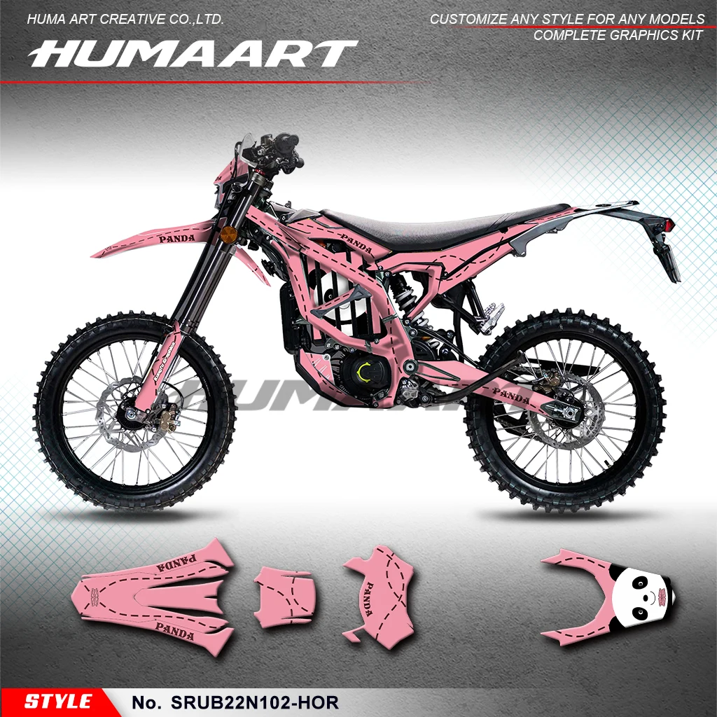 HUMAART Racing Graphics Motorcycle Stickers for SURRON ULTRA BEE R Sur-Ron Electric Dirt Bike, Pink,  Protector,  SRUB22N102-HOR