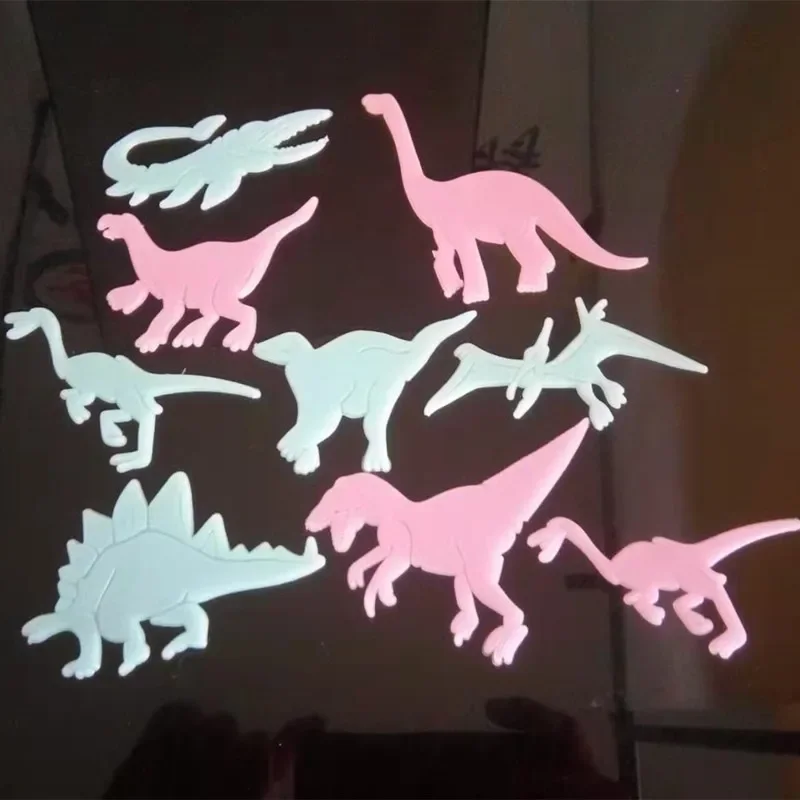 Diskon Besar 9 Buah Stiker Dinosaurus Bercahaya untuk Anak-anak Stiker Dinosaurus Neon Mainan Anak-anak Bayi Mainan Anak Bercahaya Dalam Gelap
