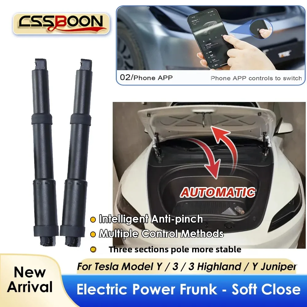 

New Model Y Juniper Auto Power Frunk Closer For Tesla Model 3 Y 2021+ Modified Car Automatic Frunk Lifting Car Accessorries