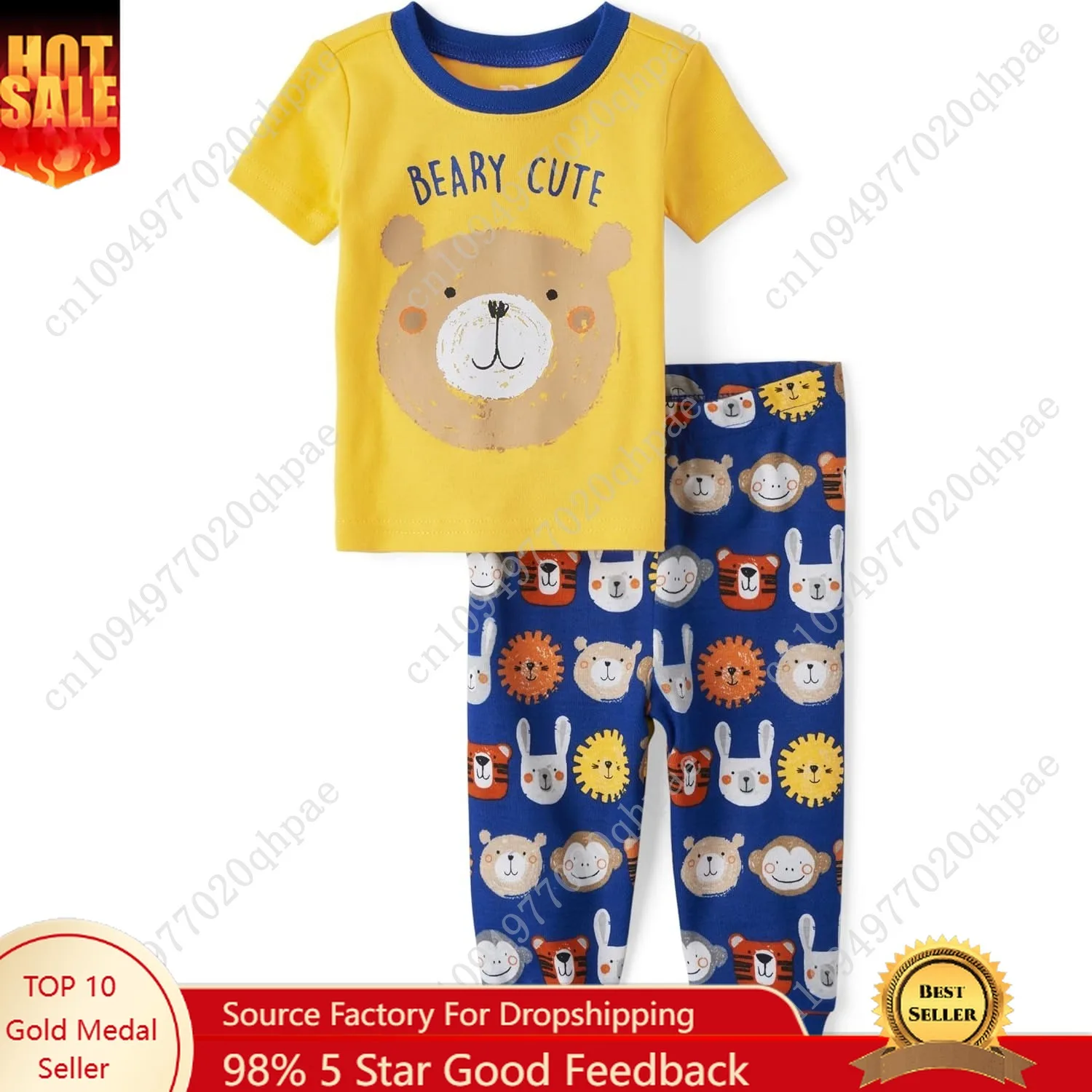 

The Children's Place Baby And Toddler Boys Dino Snug Fit Cotton Pajamas