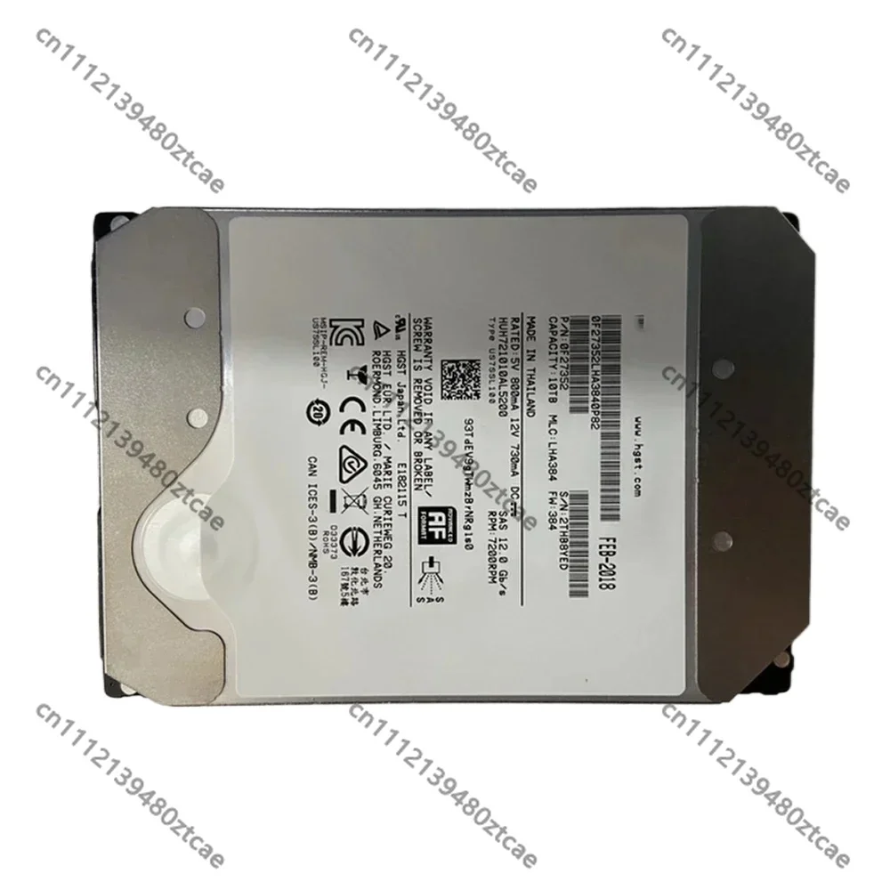 10TB Ultrastar He10 SAS 12Gb/s Hard Drive HUH721010AL5200 7200RPM 256MB Cache 3.5 Helium Enterprise Storage Replacement