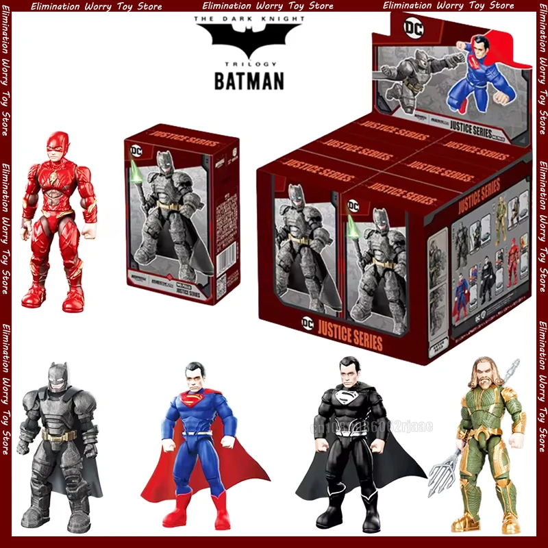 DC Justice League Toys Assembly Action Figure Batman Blind Box Superman Aquaman The Flash Anime Figure Kids Toy Birthday Gifts