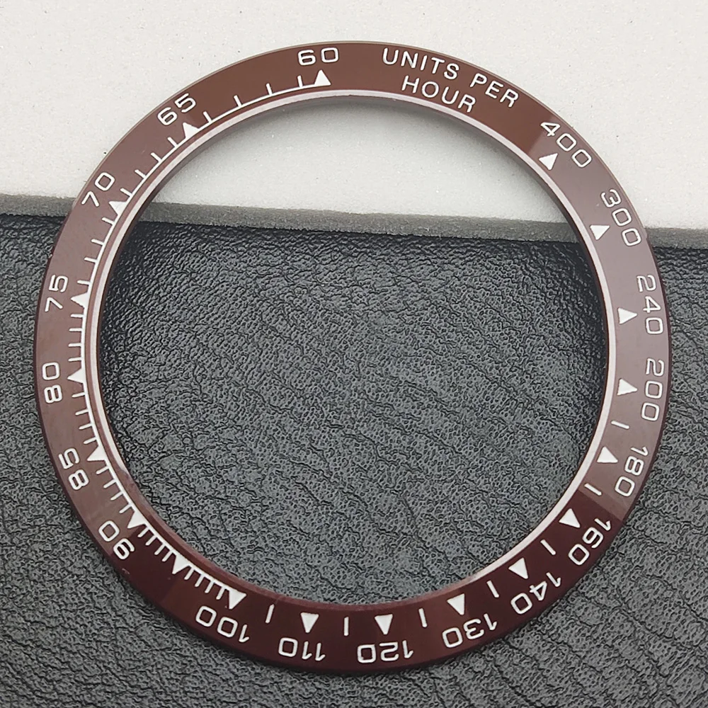 Ceramic bezel insert 38.5*30.5mm For 39mm watch parts