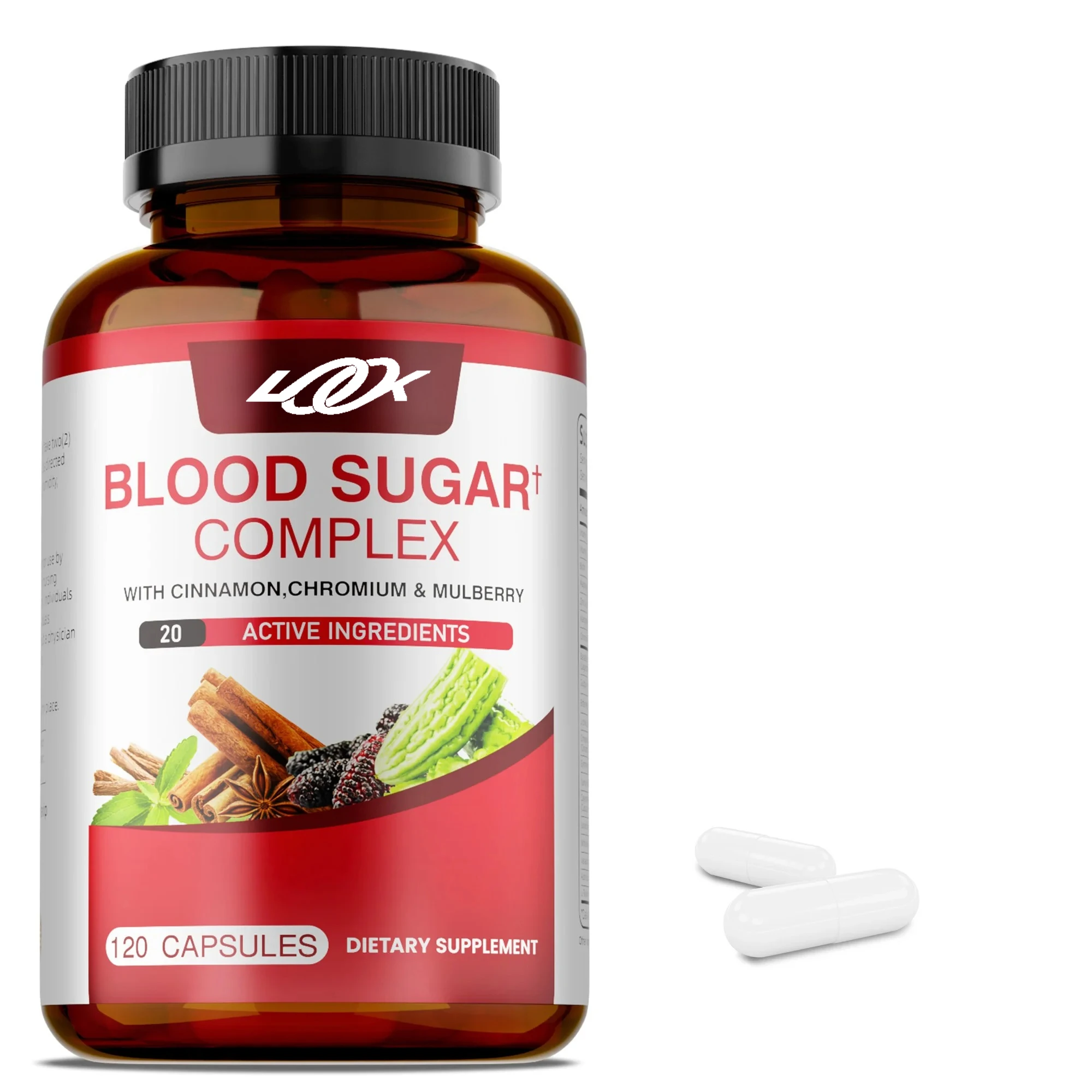 Blood Sugar Complex Capsule - Antioxidant, Promotes Heart and Cardiovascular Health, Increases Energy, Immune Function