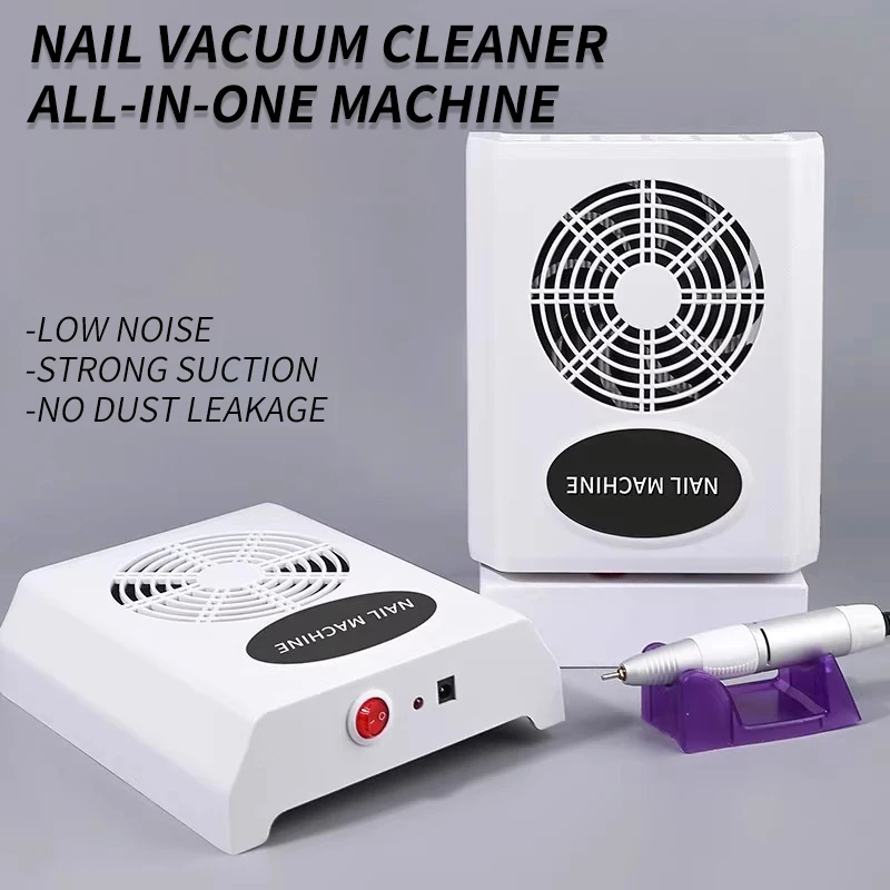 

2-in-1 Nail Vacuum Sander Drill Combo - Dust Extractor Collector Absorber Manicure Supplies Stylist Tech Tools Products