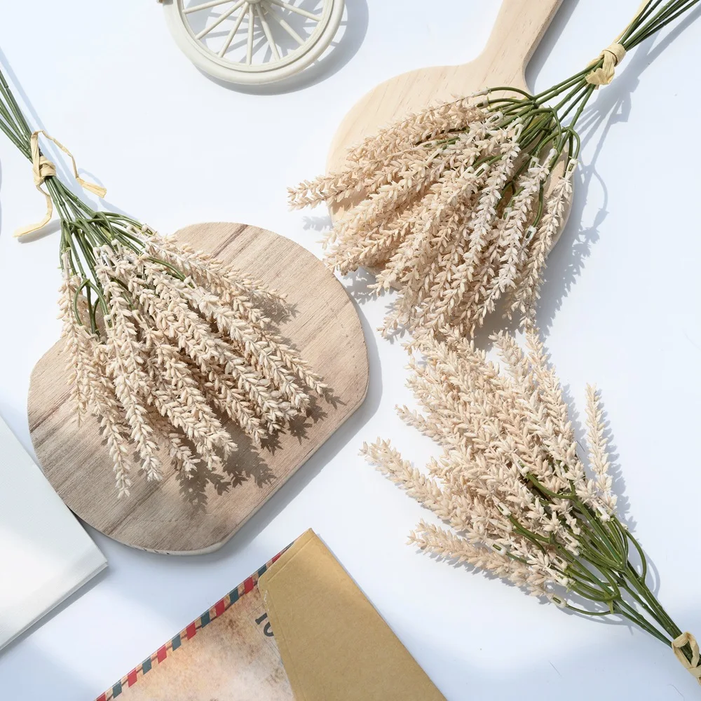 

Simulation Flower Arrangement Small Ear Plant Bouquet Fake Green Plant Wedding Home Party Display Craft Decoration Grass