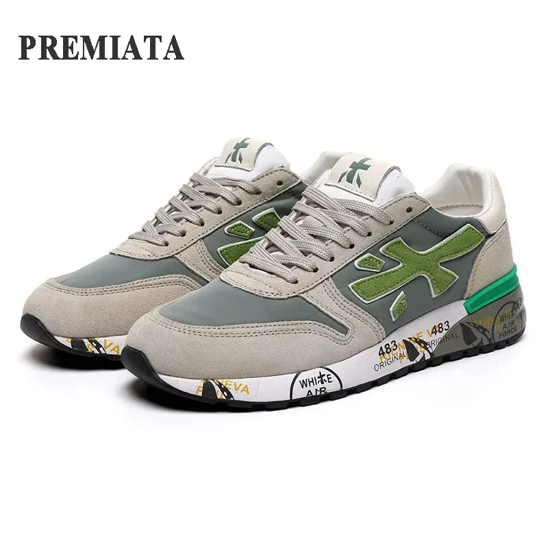 PREMIATA Men's Sneakers Outdoor Sport Fashion Luxury Design Breathable Waterproof Multi-color Element Trend Lace-up Casual Shoes