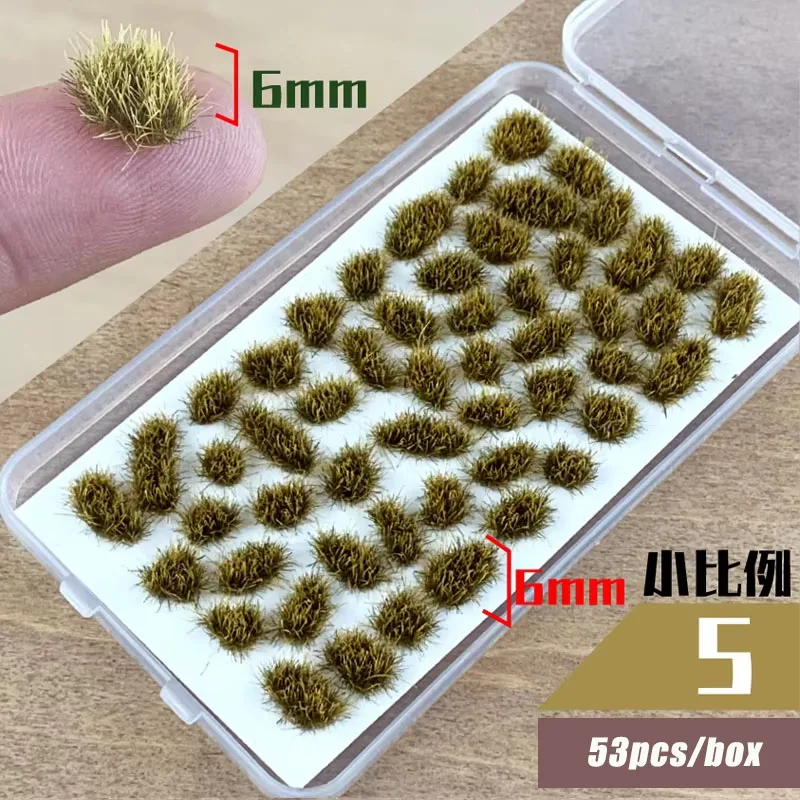 Tufes d'herbe statiques miniatures de 6Mm pour aménagement de Train ferroviaire Ho N Oo/pays de réservoir de jeu de guerre militaire/fabrication de modèles de bricolage/diorama 1 boîte