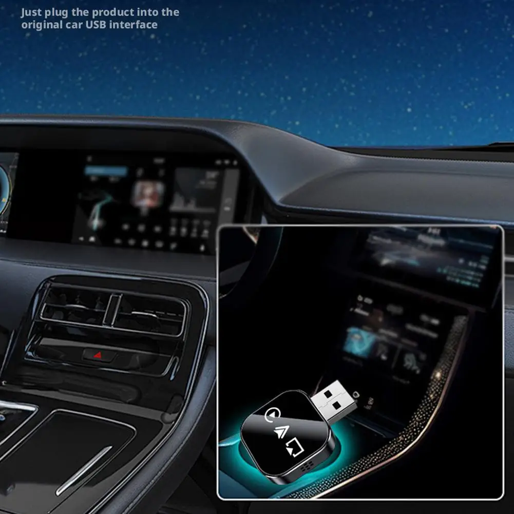 3-In-1 For Android Auto / Apple Screen Mirroring Smart Android Auto Carplay Box Voice Control And Gesture Operation Minimize