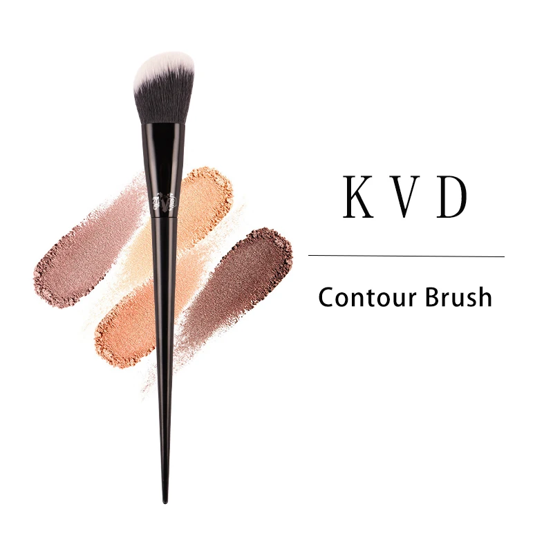 Kat Von D- Makeup Brush 02 Contour Brush Soft Fiber Hair Elegant Black Handle Brand Makeup Brushes for Woman