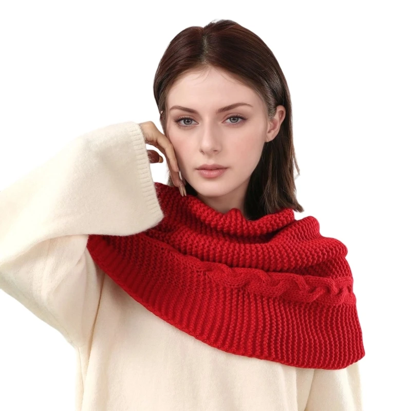 

Теплый вязаный шарф, утеплитель для шеи, ветрозащитный дизайн, нежное решение для кожи