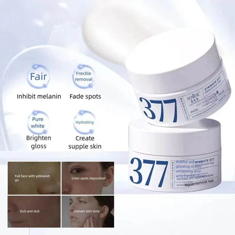 Crema correttore sbiancante per lentiggini da 50 g - Schiarisce la pigmentazione della melanina Rimuove le macchie scure Melasma Illumina la pelle